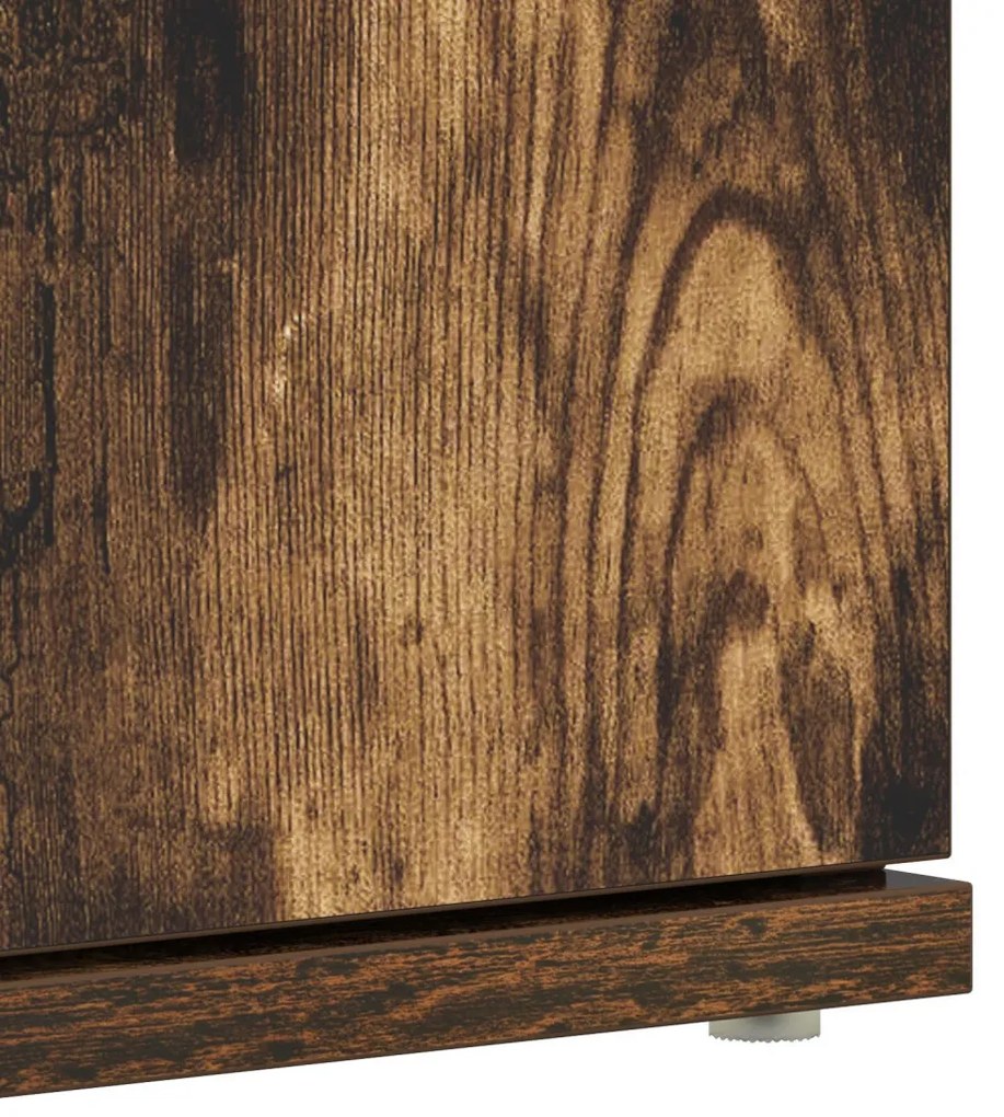 vidaXL Cipőszekrény polcokkal Füstölt tölgy 80 x 39 x 178 cm Faanyag