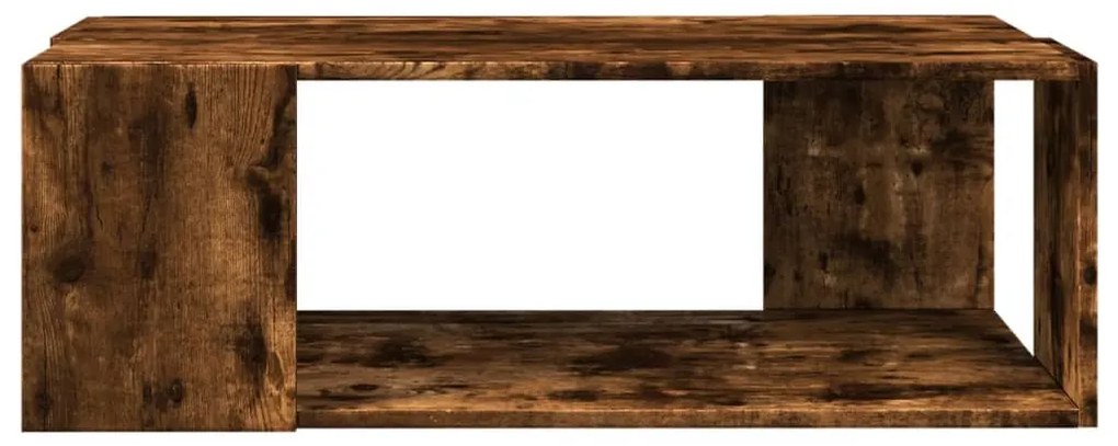 Füstös tölgy színű szerelt fa dohányzóasztal 89,5 x 48 x 30 cm