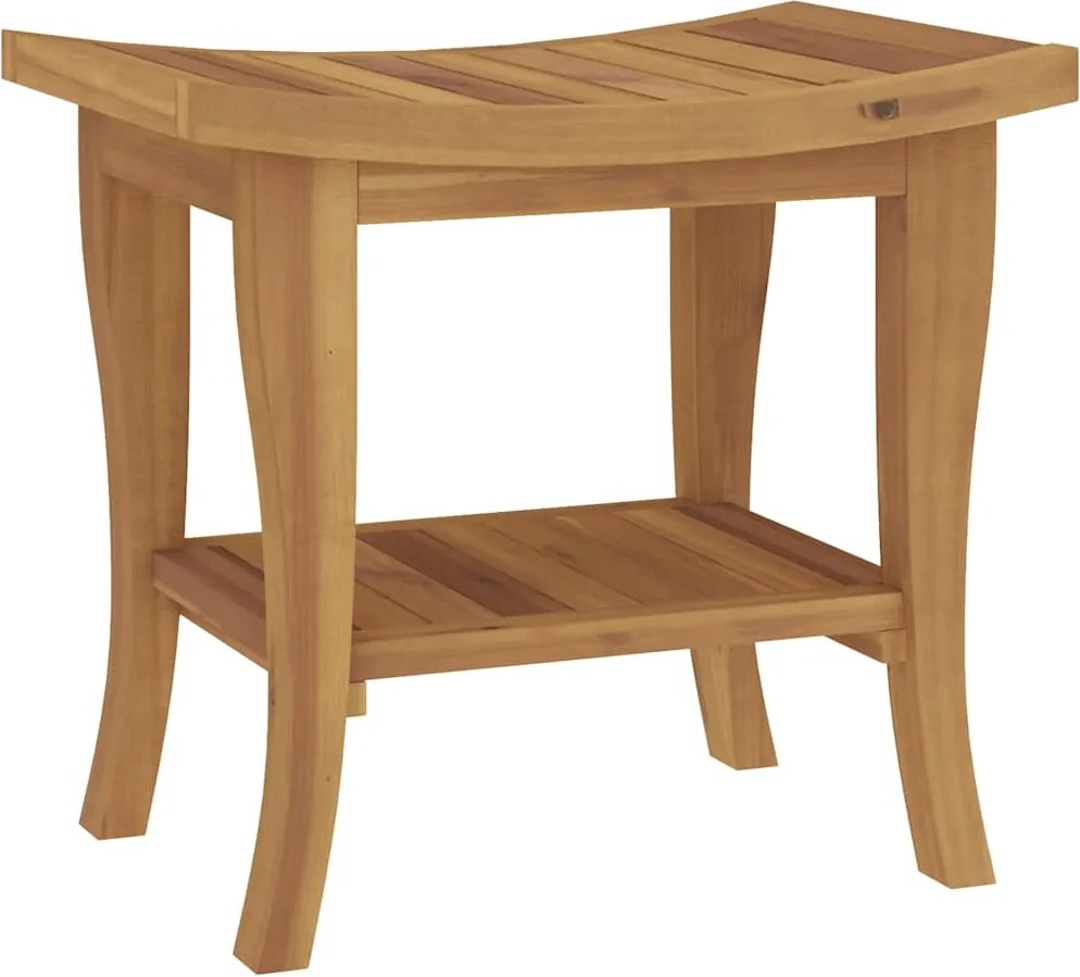vidaXL tömör tíkfa fürdőszobai kisasztal 50 x 35 x 45 cm