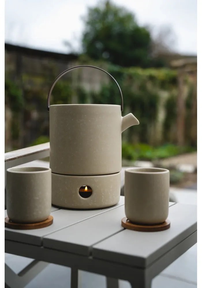 Szürkésbézs kerámia teázó szett Umea – Bredemeijer