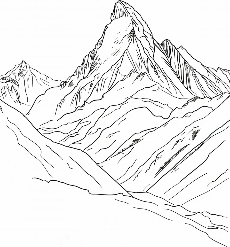 Poszter 70x100cm Hegyi vázlat