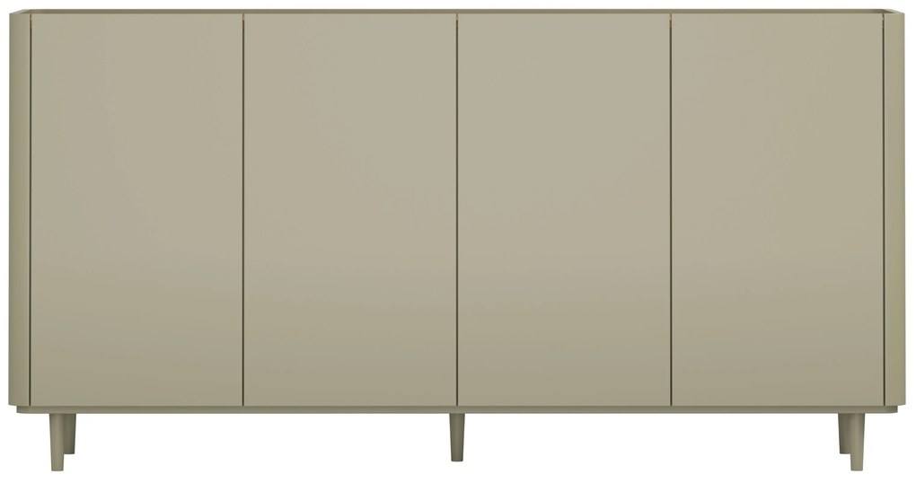 Elivo négyajtós lábas komód 200 cm - eukaliptusz / baltic dune tölgy