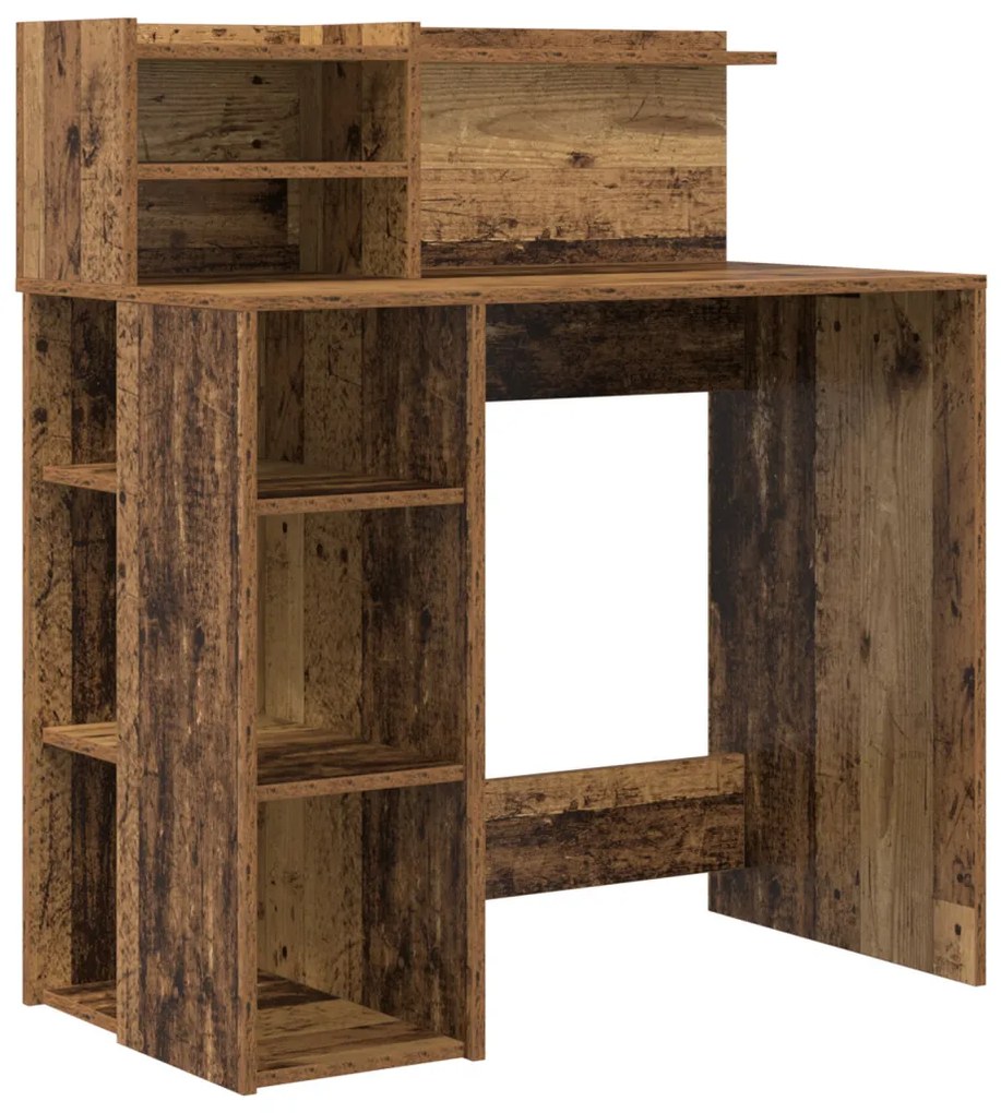 Tárolós Íróasztal Régi Fa 90x48x101.5 cm Mérnöki fa