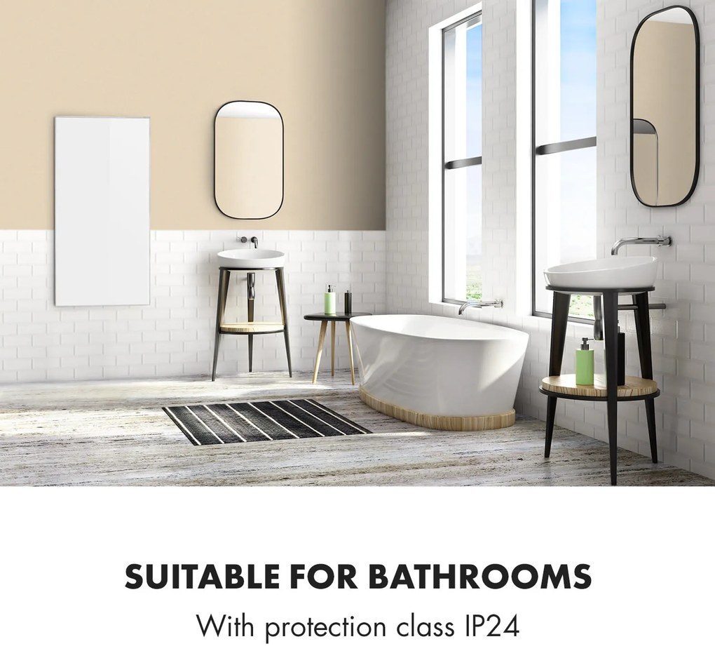 Klarstein Wonderwall 72, infravörös hősugárzó, 60 x 120 cm, 720 W, heti időzítő, IP24