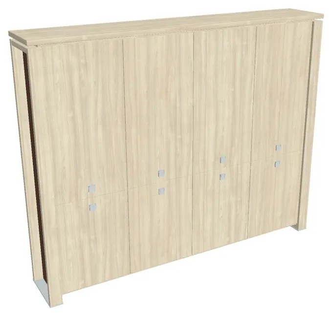 Verno+ S magas szekrény 260 x 46 x 210 cm, akác / barna