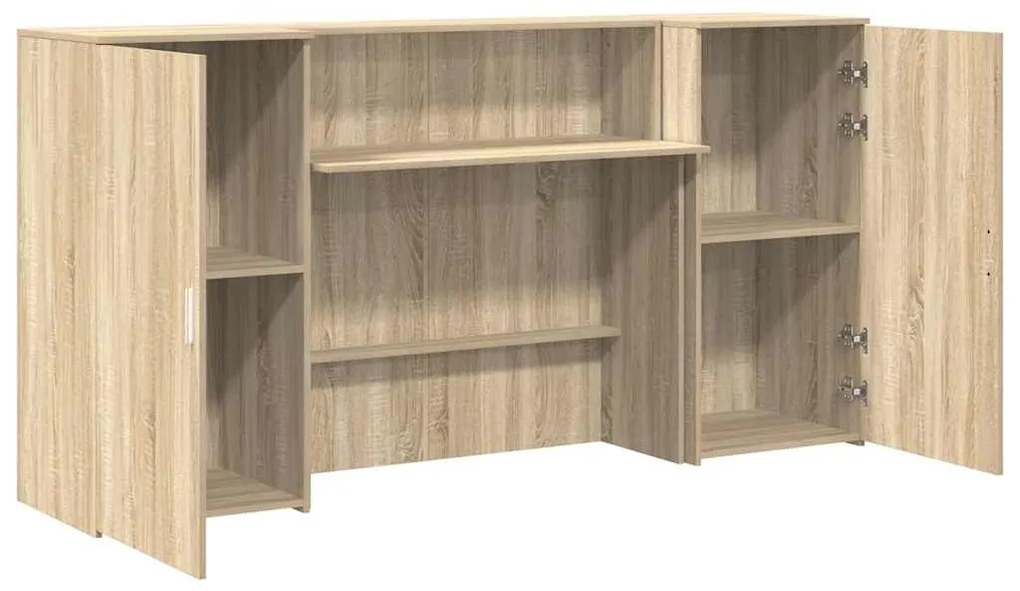 recepciós pult sonoma tölgy 200x50x103,5 cm szerelt fa