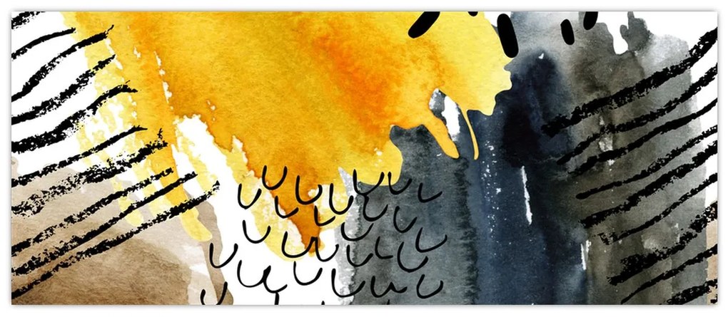 Kép - Absztrakt akvarell (120x50 cm)
