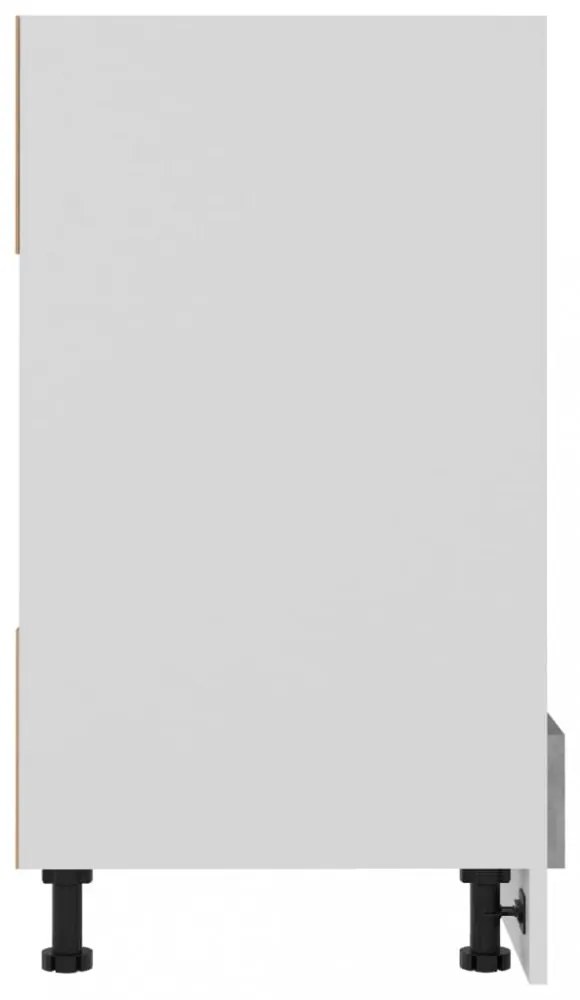 betonszürke szerelt fa sütőszekrény 60 x 46 x 81,5 cm