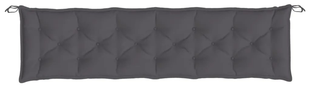 2 db antracit oxford szövet kerti padpárna 200 x 50 x 7 cm