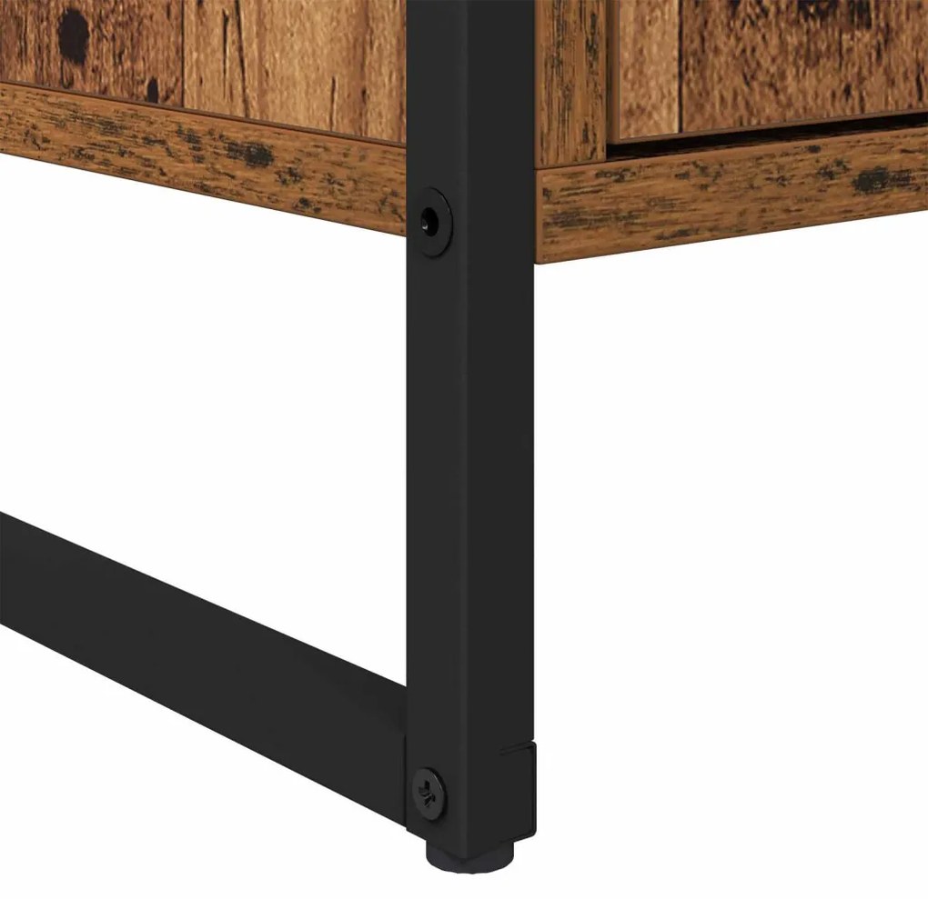 Széf fiókkal 2 pcs Öreg fa 81 x 36 x 150.5 cm Faanyag