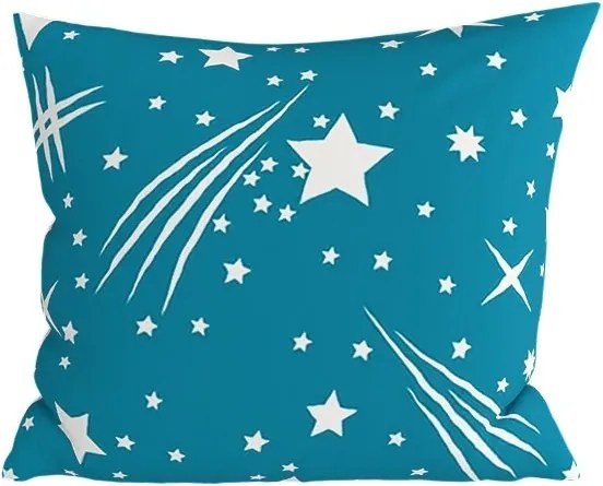 Polipamut párnahuzat NIGHT SKY POLY 45x45 cm, türkiz
