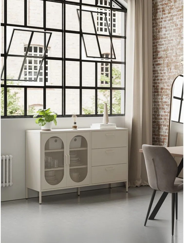 Krémszínű komód 140x90 cm Diora – Marckeric