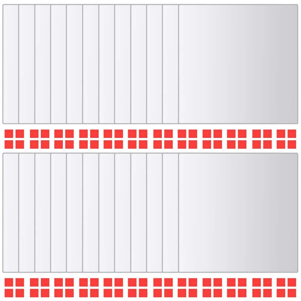 vidaXL 24 darabos, négyzetes tükörcsempe készlet