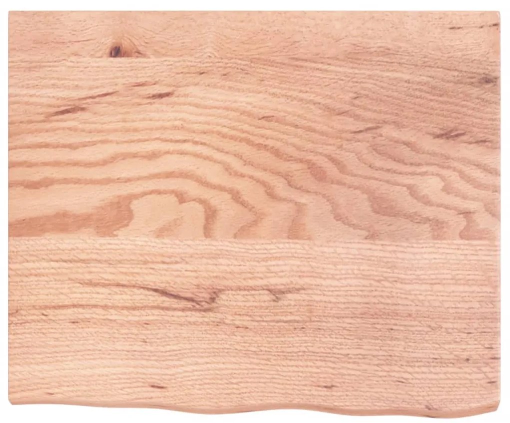 világosbarna kezelt tömör tölgyfa fali polc 60x50x(2-4) cm