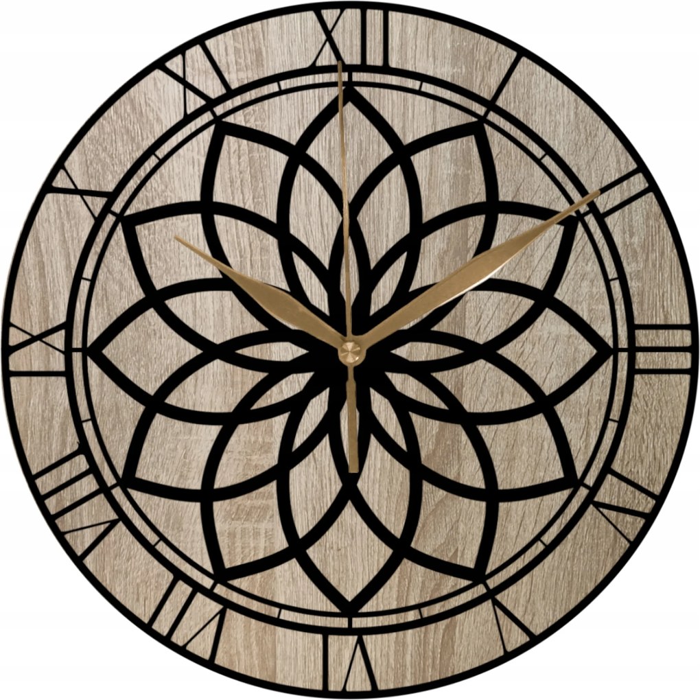 Falióra Fa Kerek Divatos Gótikus Nappali Óra 35 cm
