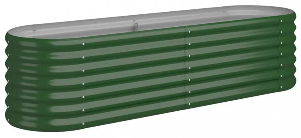 zöld horganyzott acél kerti magaságyás 152x40x36 cm