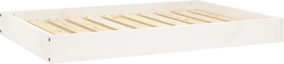 vidaXL fehér tömör fenyőfa kutyaágy 91,5x64x9 cm
