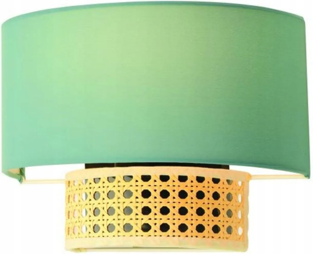 Aca Lighting fali lámpa 1XE14 Nisyros mentol rattan 25X18X13CM T