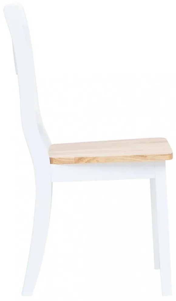 5 db fehér és barna tömör kaucsukfa étkezőszett