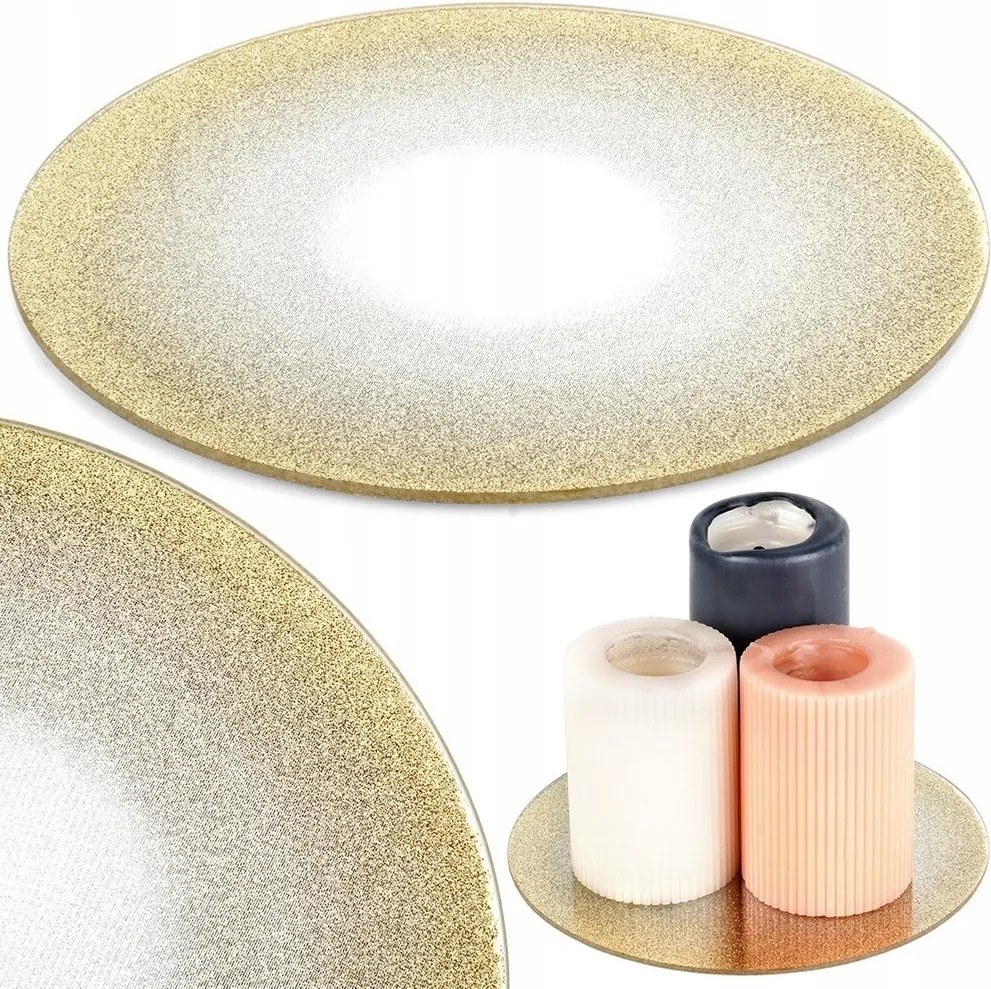 Arany üveg állvány kompozíciók Dekoratív gyertyák Gyertyatartó