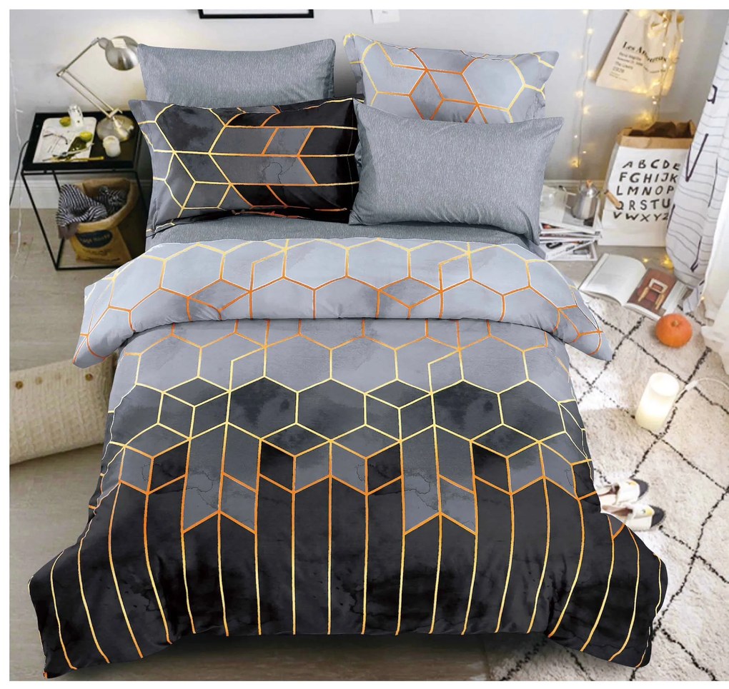 Pamut ágynemű NOCTRIX szürke Ágyneműhuzat mérete: 70 x 90 cm | 140 x 200 cm