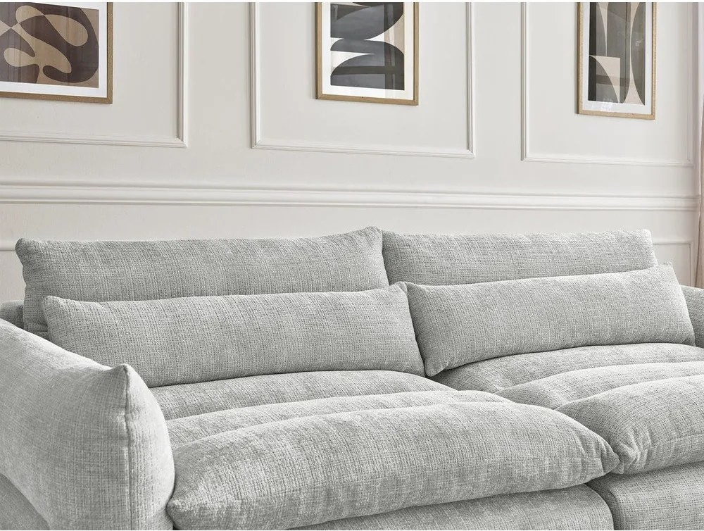 Világosszürke zsenília kanapé 276 cm Neil – Bobochic Paris