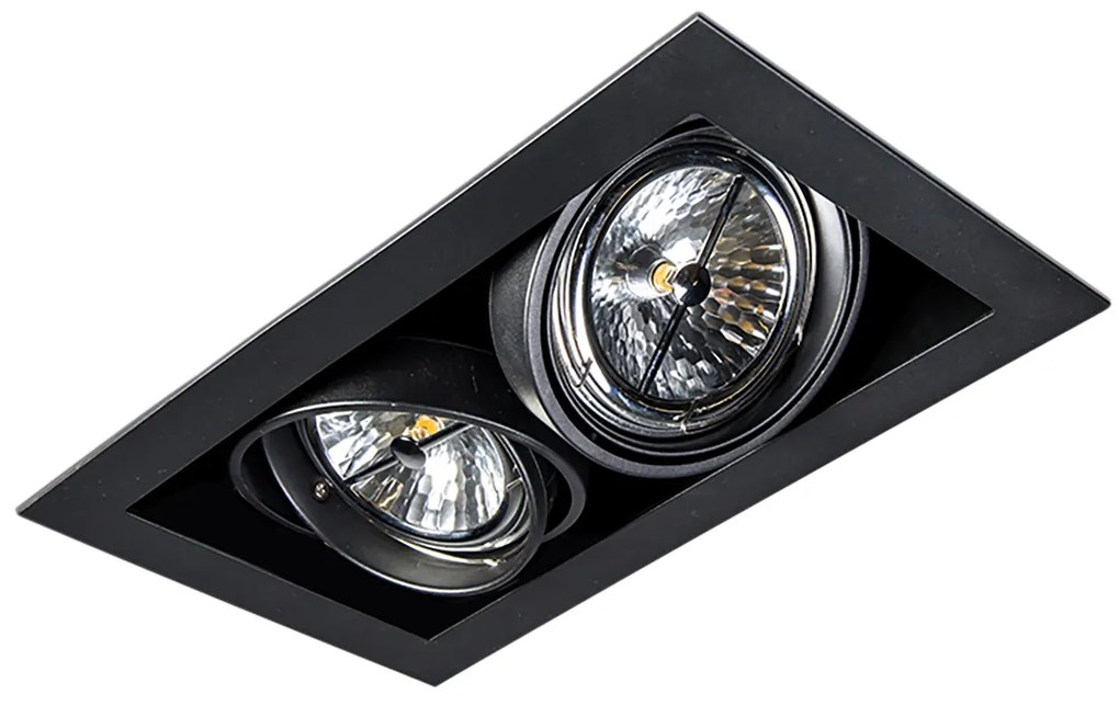 6 db-os beépíthető spotlámpa készlet fekete AR111 állítható 2-es - Oneon
