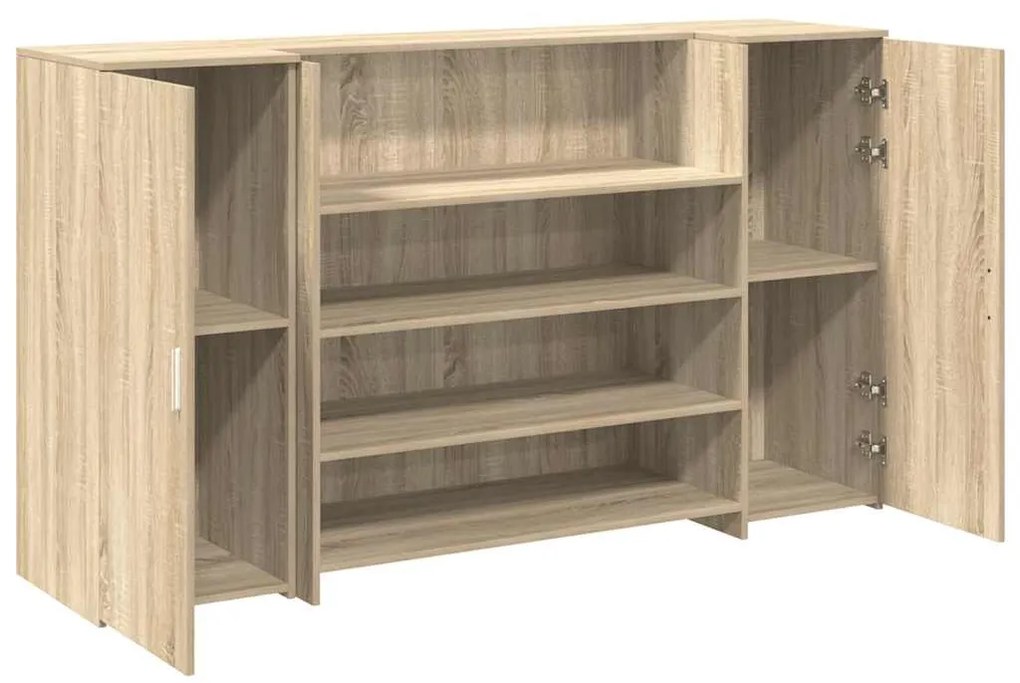 recepciós pult sonoma tölgy 180x50x103,5 cm szerelt fa