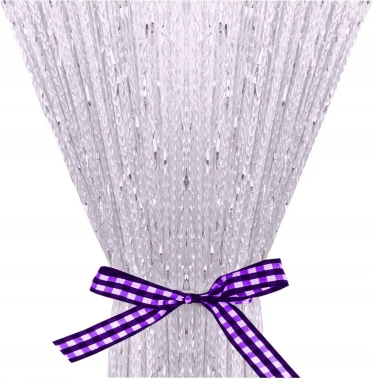 Függönyök Spagetti Ezüst Cérna Spagetti Függöny 100x200