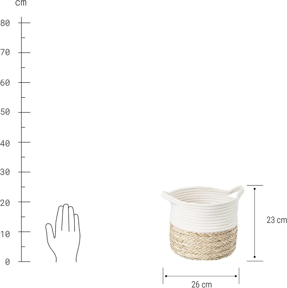 COTTON BRAID kosár, Ø 26 cm