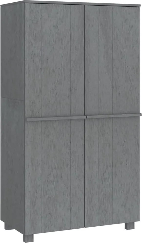vidaXL HAMAR sötétszürke tömör fenyőfa gardrób 89 x 50 x 180 cm