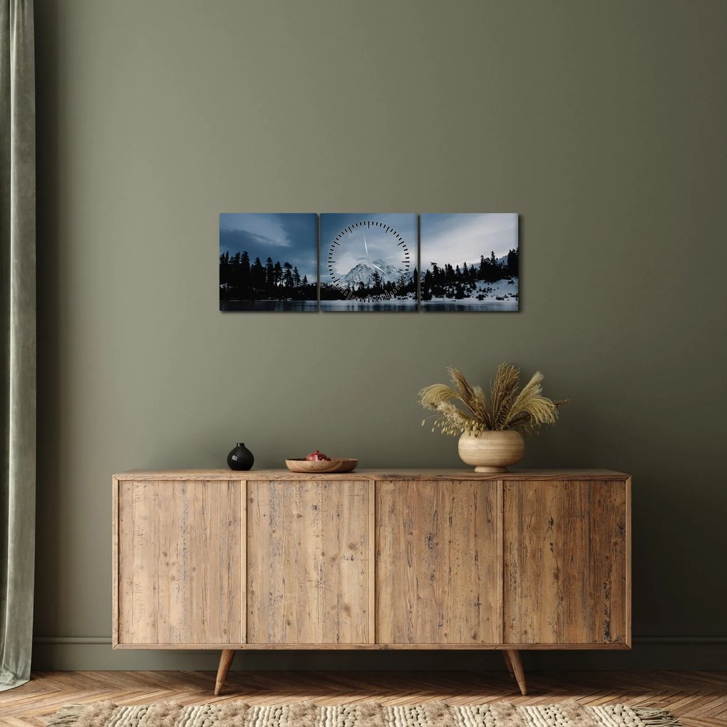 Kép - A befagyott tón (órával) (90x30 cm)