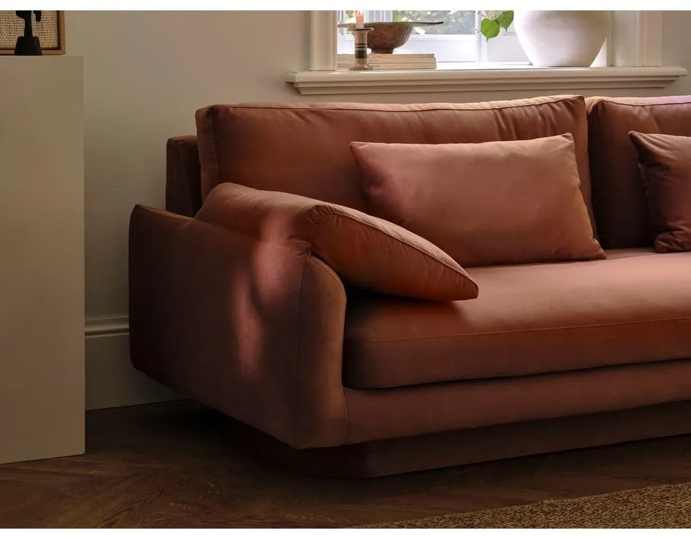 Fehér bársony kanapé 220 cm Torino – Micadoni