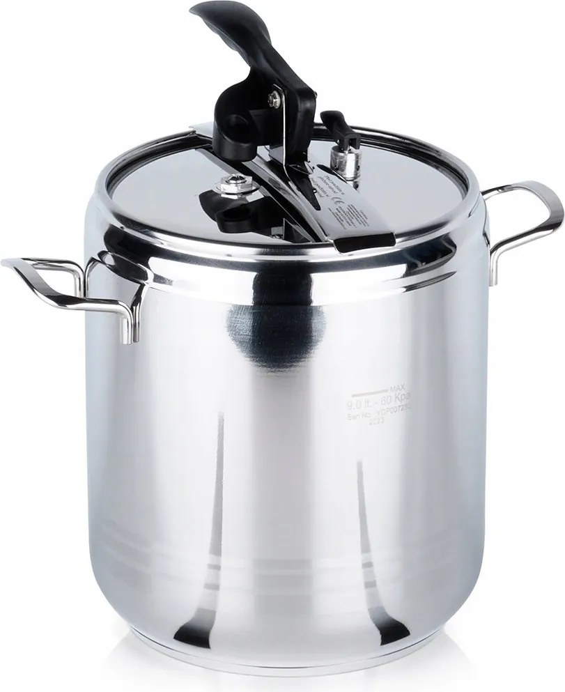 Orion Profi kukta Acél Nyomástartó Fazék Gyors Főzés 9L