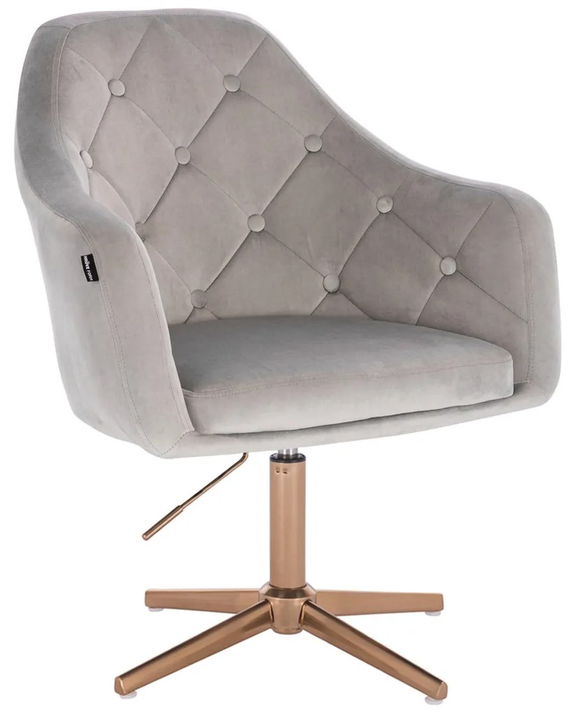 HR831CROSS Acél modern velúr szék arany lábbal