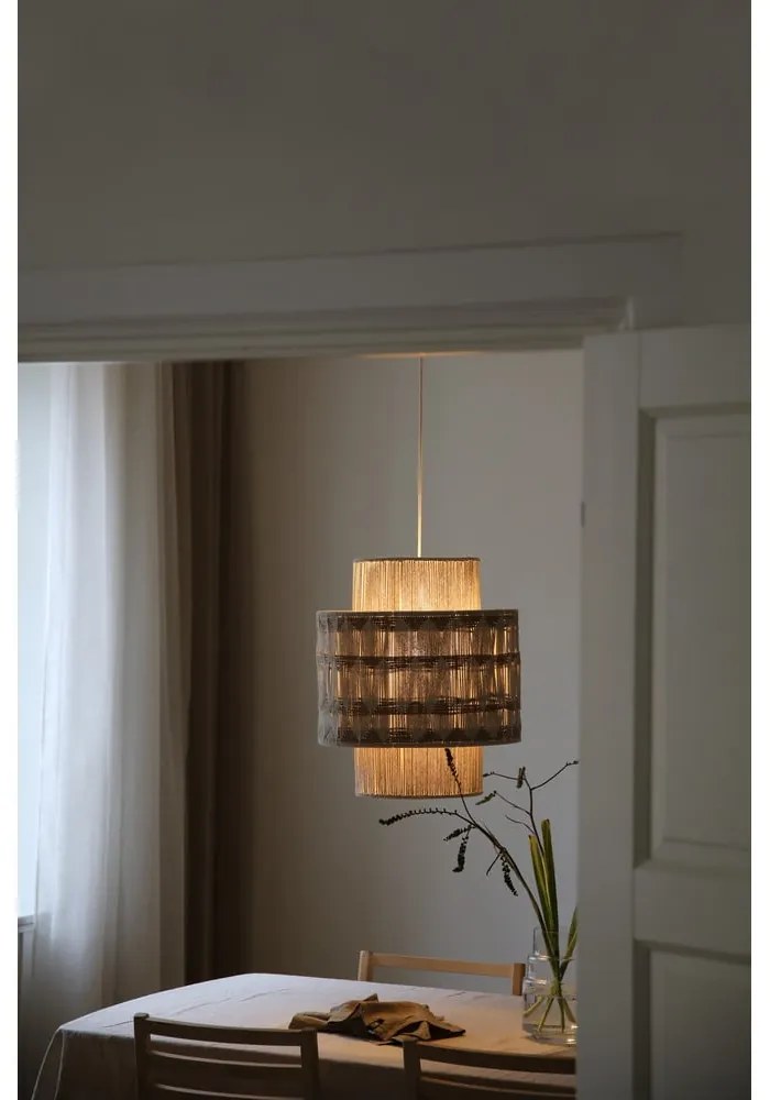 Natúr színű függőlámpa textil-juta búrával ø 45 cm Ano – Markslöjd