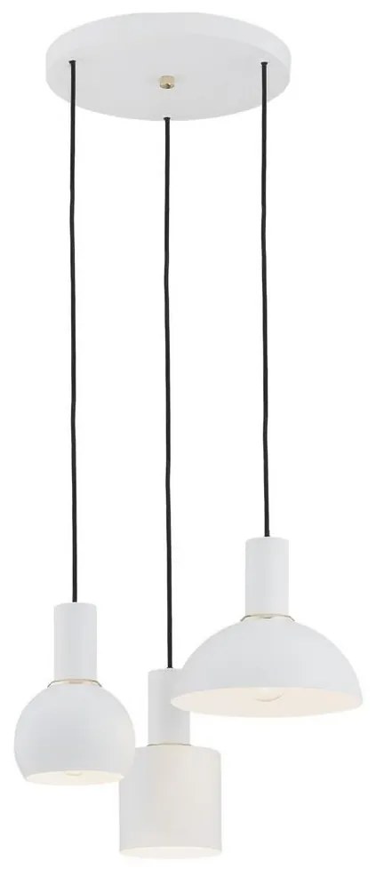 Argon 1468 - Csillár zsinóron SINES 3xE27/15W/230V fehér