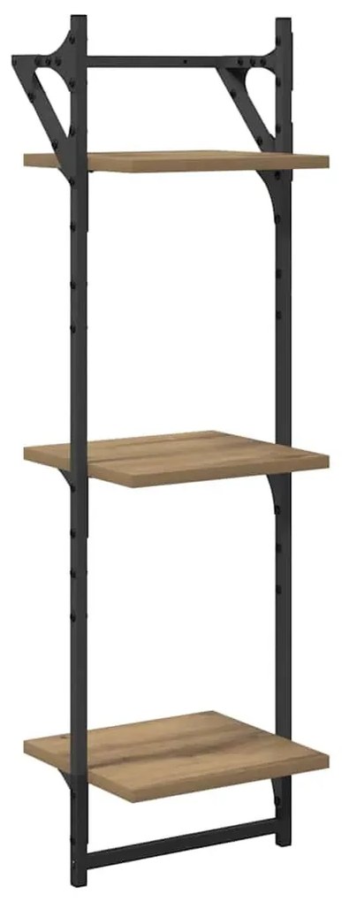 vidaXL Fali polc készlet 6 pcs Artisan tölgy 100 x 25 x 30 cm Faanyag