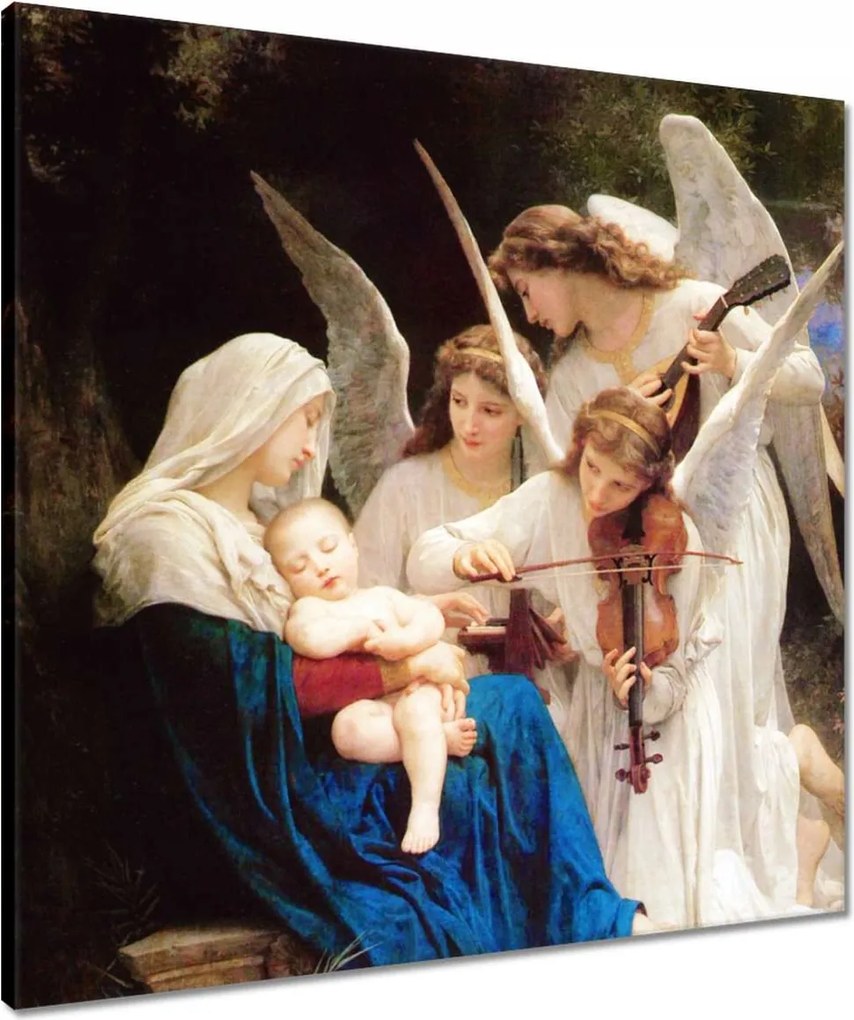 Vászonkép 60x60 Bouguereau Song of Angels