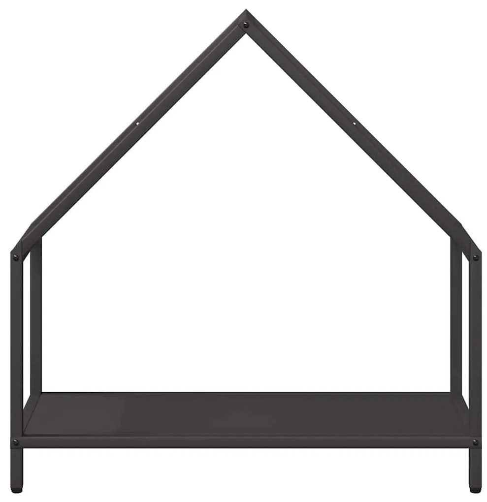 vidaXL fekete hidegen hengerelt acél tűzifatároló 60x25x60 cm