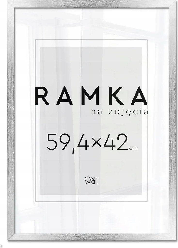 Képkeret A2 420x594 Képkeret Fotó 59,4x42 ezüst
