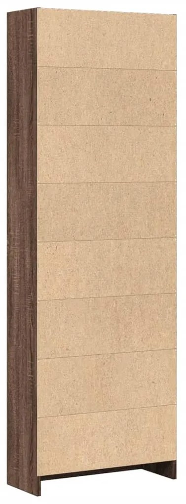 barna tölgy színű szerelt fa könyvszekrény 60 x 24 x 176 cm