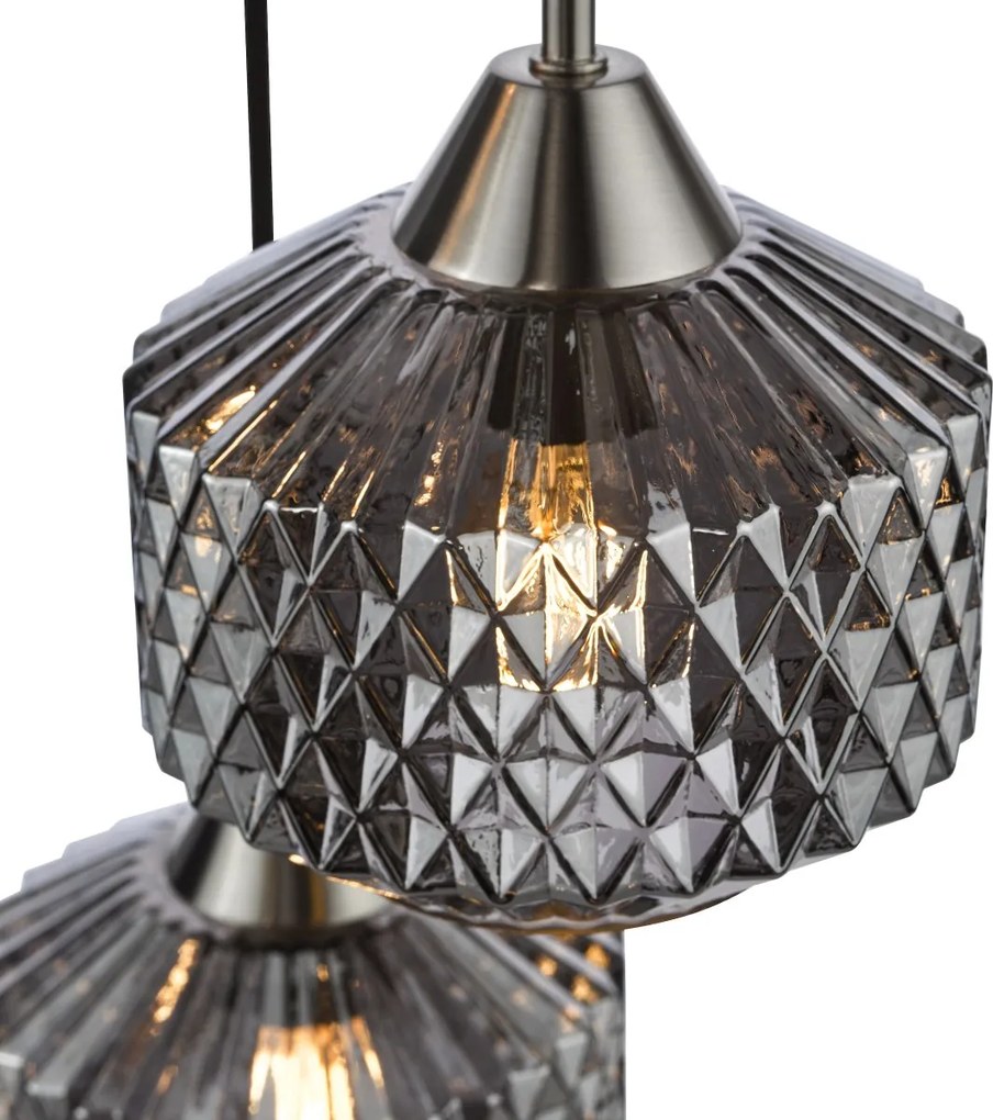 Dar Lighting glamour modern függeszték fabrienne szatén nikkel darfab0338