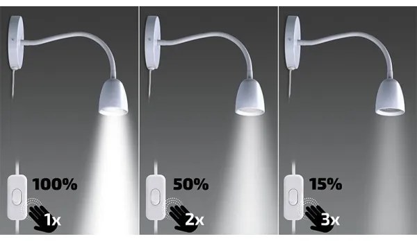 Brilagi - LED állítható fényerőjű flexibilis lámpa LED/4W/230V fehér