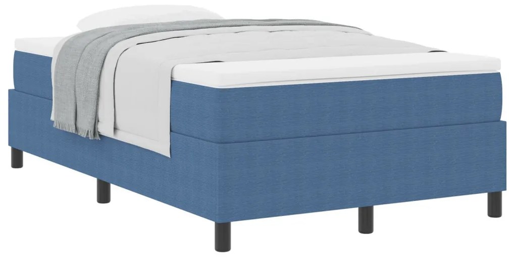 Boxspringágy matraccal Kék 120x200 cm Kordbársony