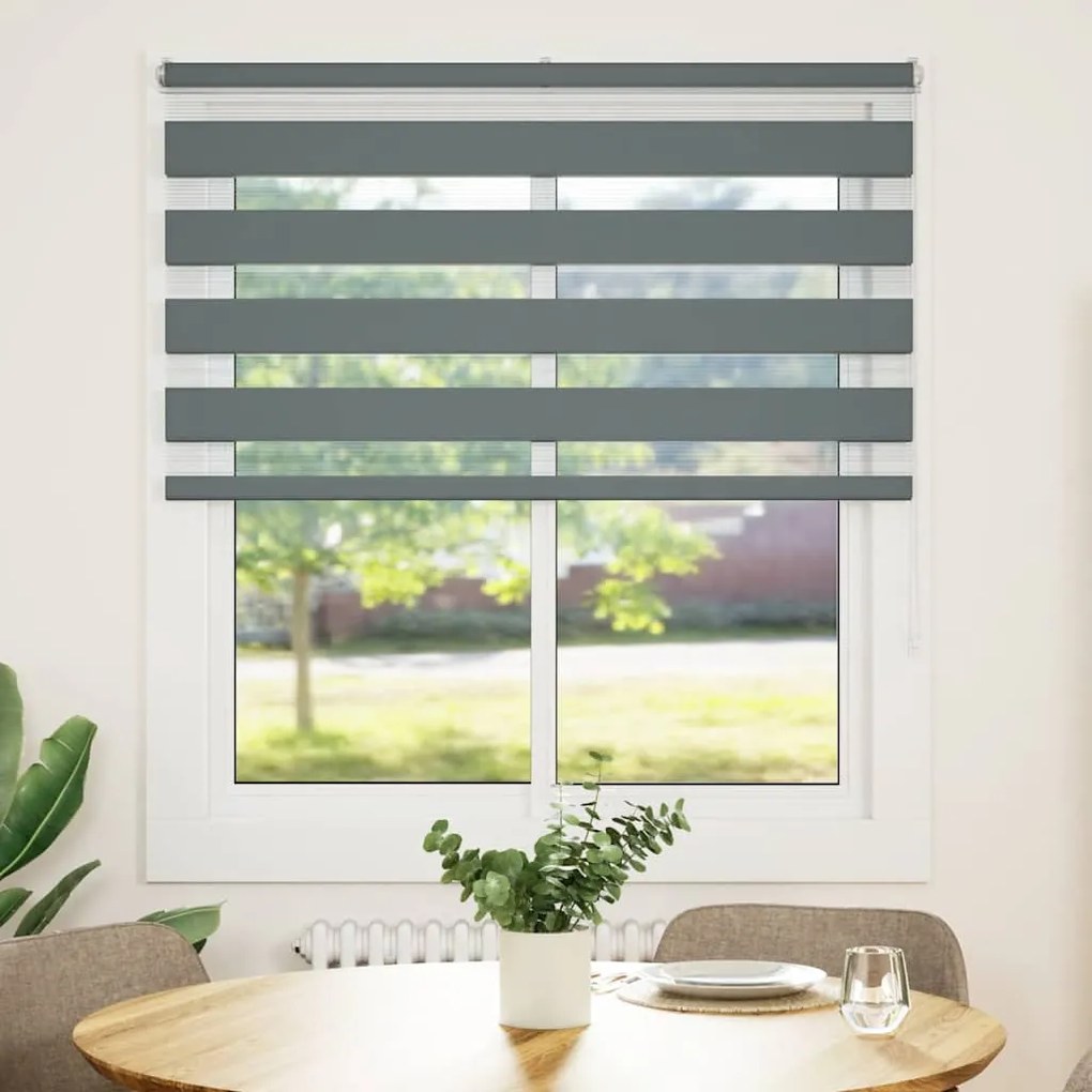 zebrafüggönnyel sötét szürke szövetszélesség 115,9cm poliészter