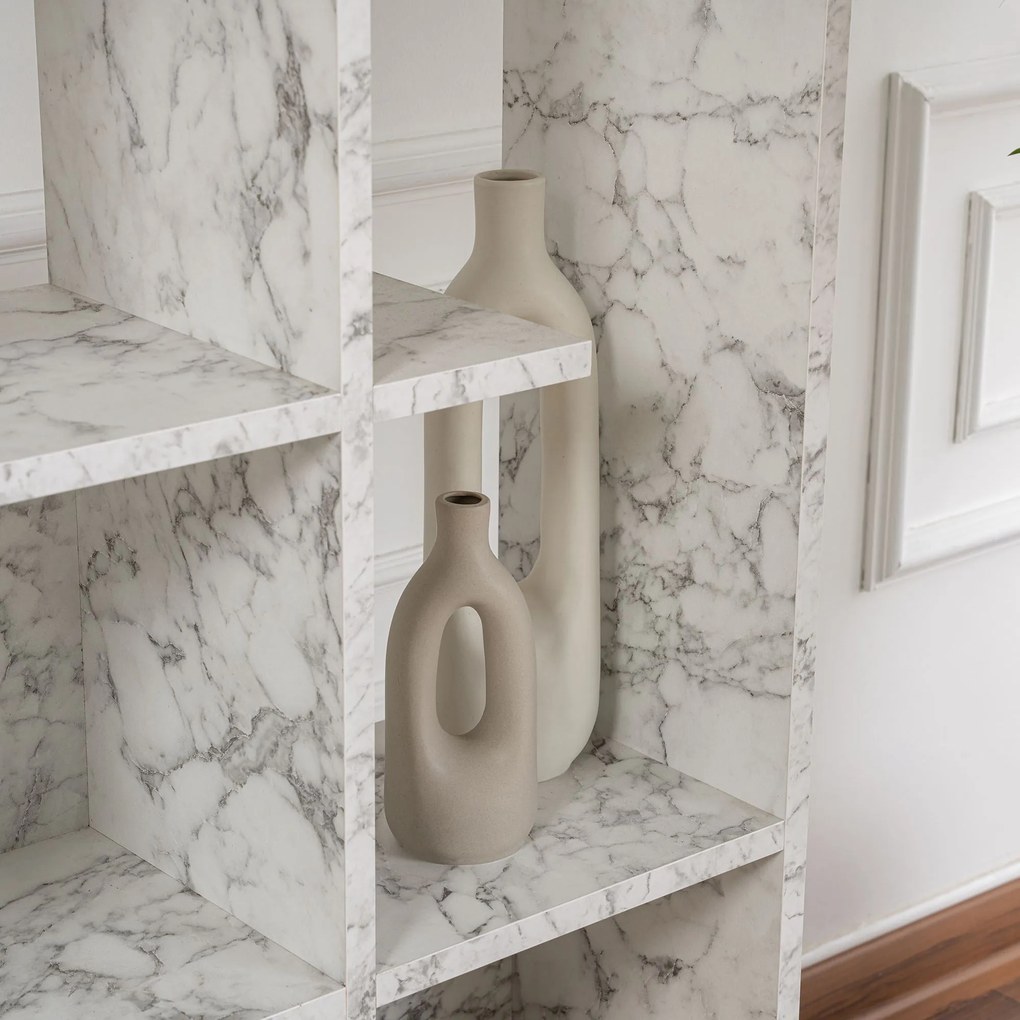 Könyvespolc Manco - Carrara Marble