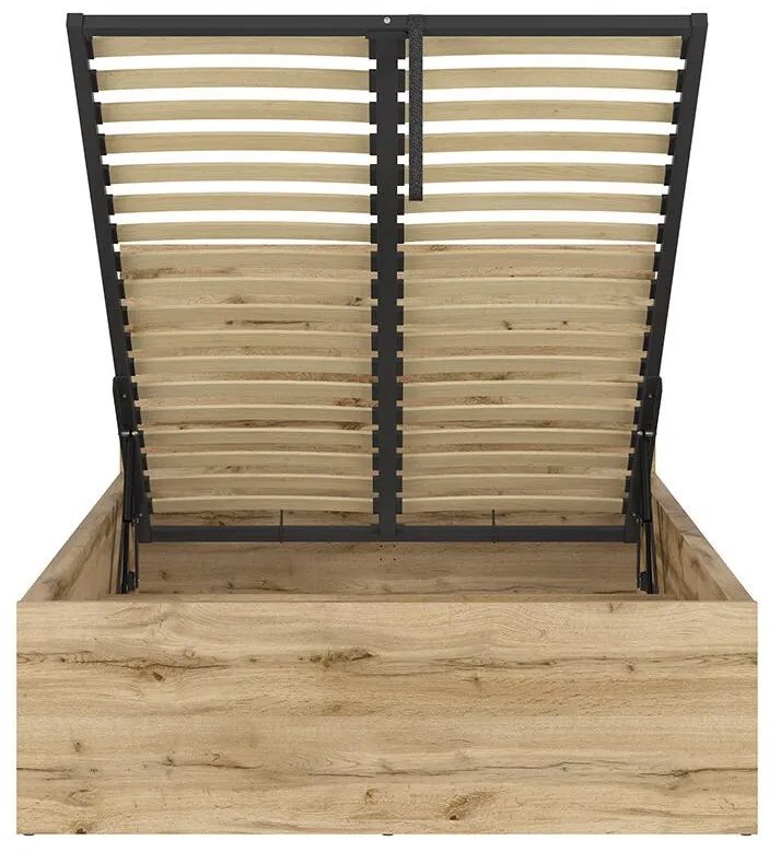 Egyszemélyes ágy 120 cm Tetrix 6 (wotan tölgy) (ágyráccsal) (tárolóhellyel). Akció -31%. 1098487