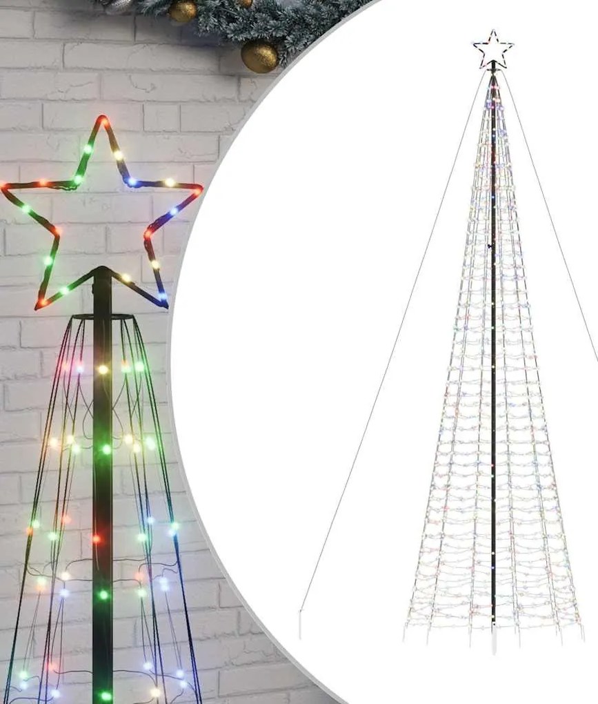 színes LED karácsonyfa tüskékkel 1534 LED 500 cm