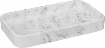 Szappantartó Lea fehér Műanyag, márvány utánzat